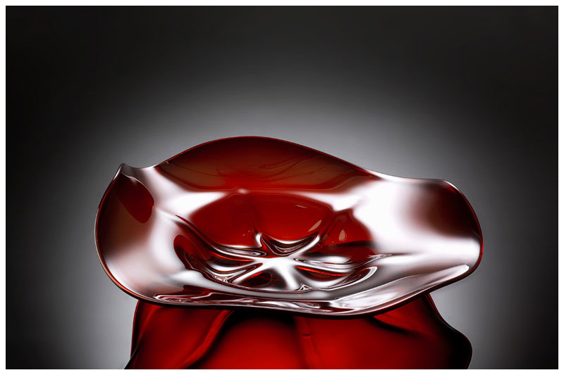 Reijmyre Glasbruk, glasfat, produktfoto