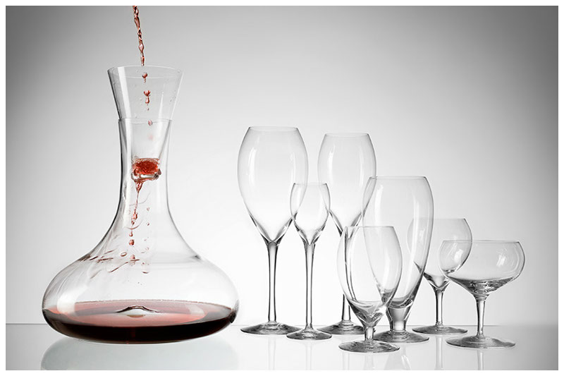 Reijmyre Glasbruk, vinglas, karaff, produktfoto