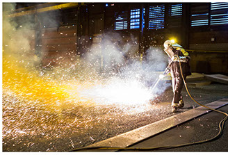 tung industri, industri, stålverk, metall