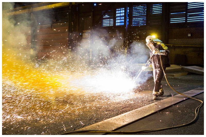 tung industri, industri, stålverk, metall